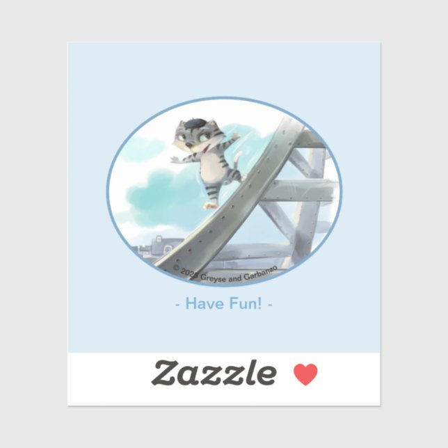 Eiffel Tower Vinyl Sticker - Fun (Various Sizes) (Sheet)