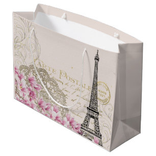Eiffel Tower Wedding Destination Paris Europe Large Gift Bag