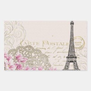 Eiffel Tower Wedding Destination Paris Europe Rectangular Sticker