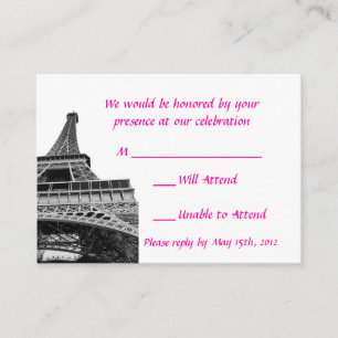 Eiffel Tower Wedding RSVP Cards