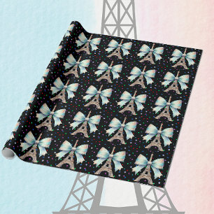 Eiffel Tower With Bow 2 Wrapping Paper