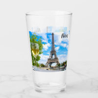 Eiffel tower with white wine