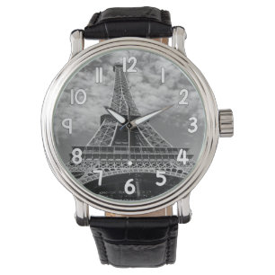 Eiffel Tower Wrist Watch – Black and White Paris