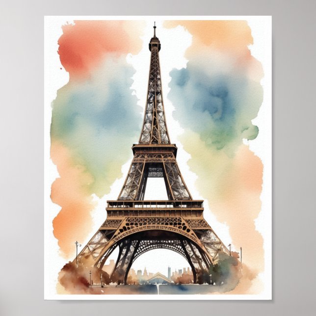 Eiffel Towerr Poster Wall Art Room Decor (Front)