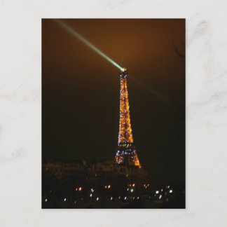 Eiffle Tower at Night Postcard