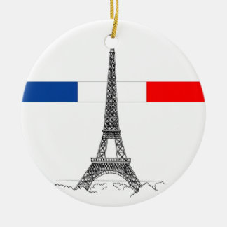Eiffle Tower Ceramic Tree Decoration