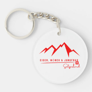 Eiger, Mönch and Jungfrau Trilogy. Swiss Alps Key Ring