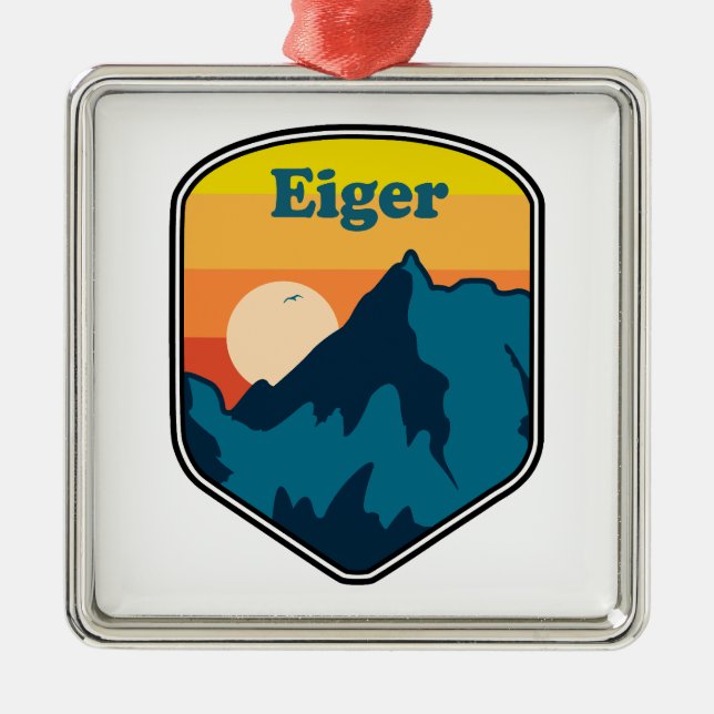 Eiger Sunrise Metal Ornament (Front)