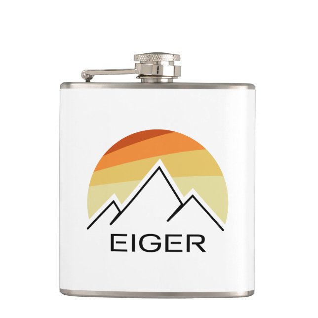Eiger Switzerland Retro Hip Flask (Front)