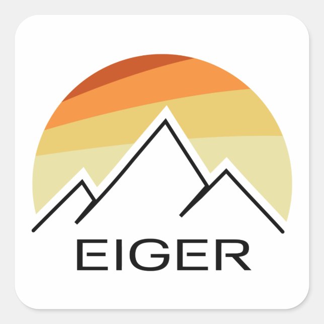 Eiger Switzerland Retro Square Sticker (Front)