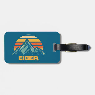 Eiger Switzerland Retro Turquoise Luggage Tag