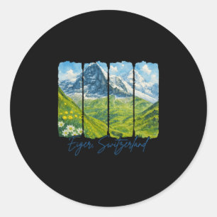 Eiger Switzerland Traveling Trip Meet Me In Eiger Classic Round Sticker