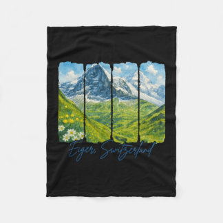Eiger Switzerland Traveling Trip Meet Me In Eiger  Fleece Blanket