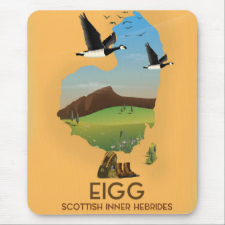 Eigg Scottish Inner Hebrides Map Mouse Pad