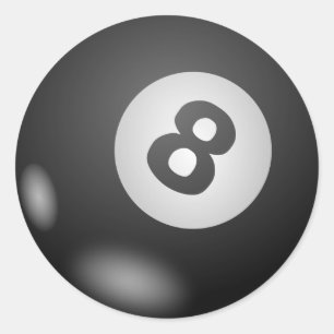 Eight - 8 - Ball Classic Round Sticker