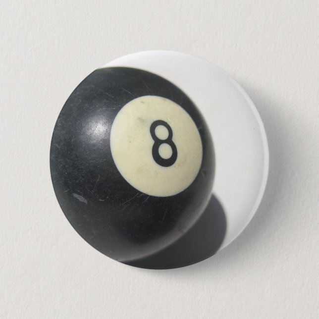 Eight Ball 6 Cm Round Badge (Front)