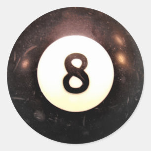 Eight Ball - 8 Ball Classic Round Sticker