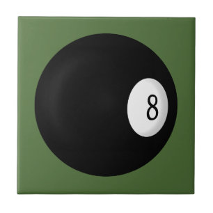 Eight Ball Billiard Ceramic Tile