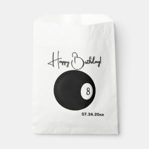 Eight Ball Billiard Theme Favour Bag