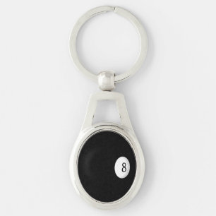 Eight Ball Billiard Theme Key Ring