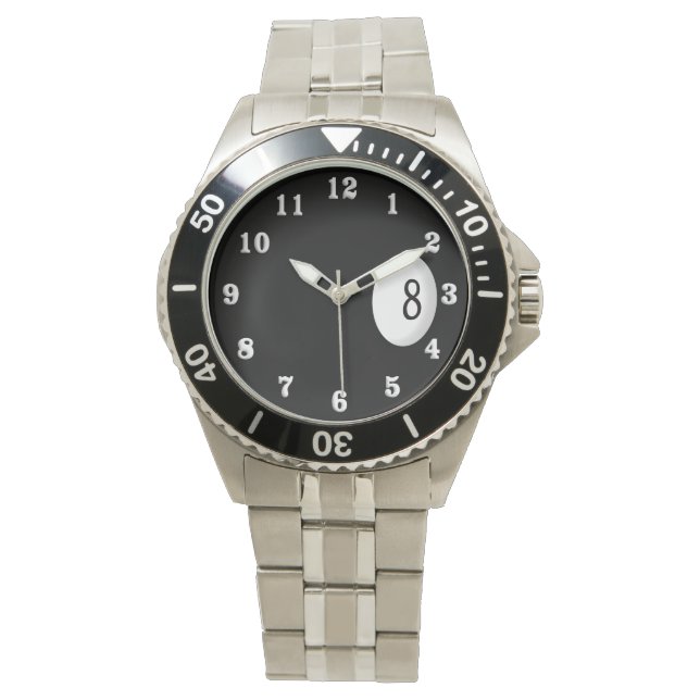 Eight Ball Billiard Theme Watch (Front)