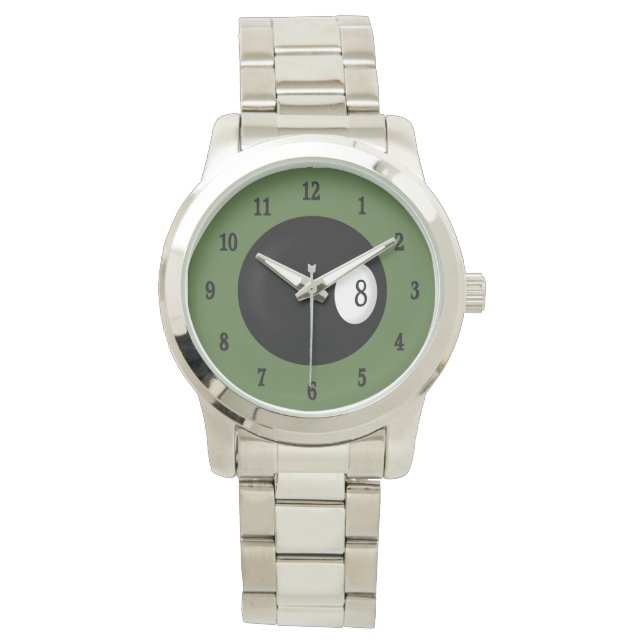 Eight Ball Billiard Theme Watch (Front)