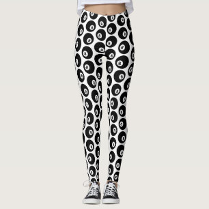 Eight Ball Billiards Pool Pattern CUSTOM COLOR Leggings