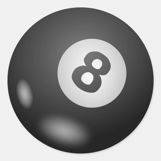 Eight Ball Classic Round Sticker (Front)