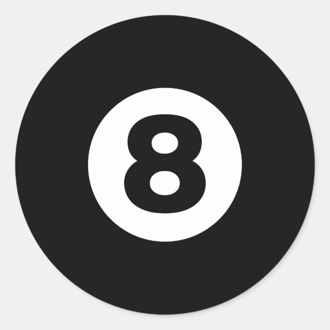Eight Ball Classic Round Sticker (Front)