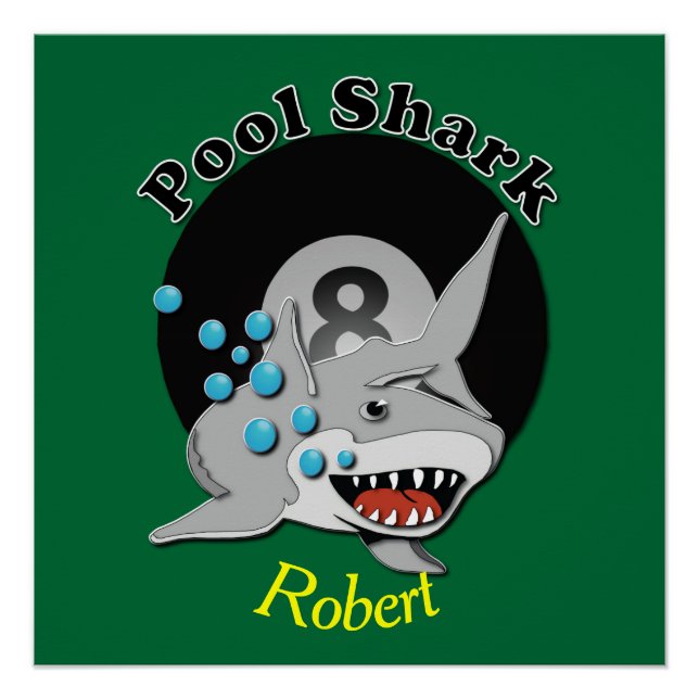 Eight Ball Named Pool Shark Poster (Front)
