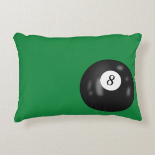 Eight Ball On Green Decorative Cushion