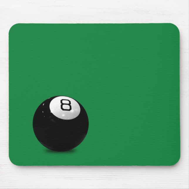Eight Ball On Green Mouse Pad (Front)
