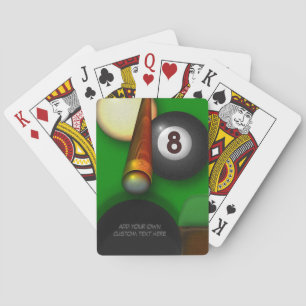 Eight Ball Pool and Billiards Personalised Playing Cards