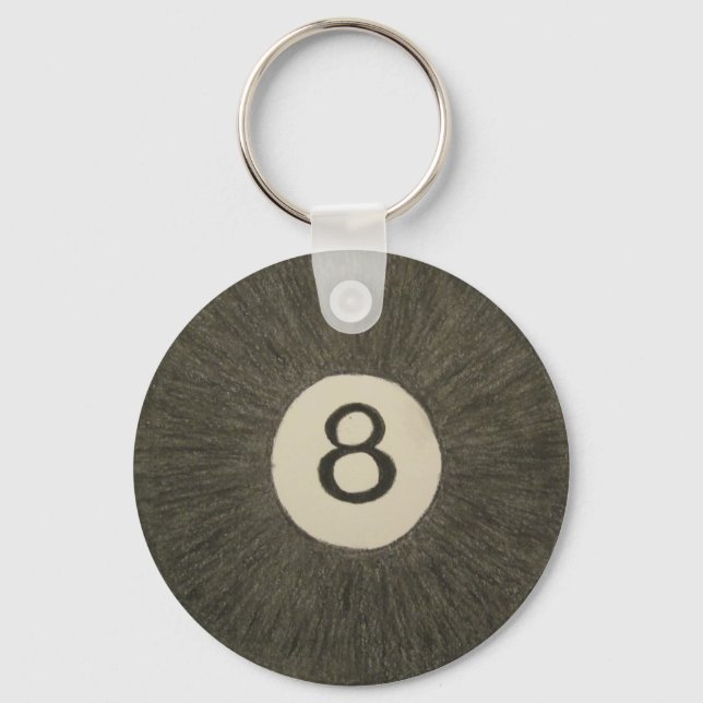 Eight Ball Pool Ball Key Ring (Front)