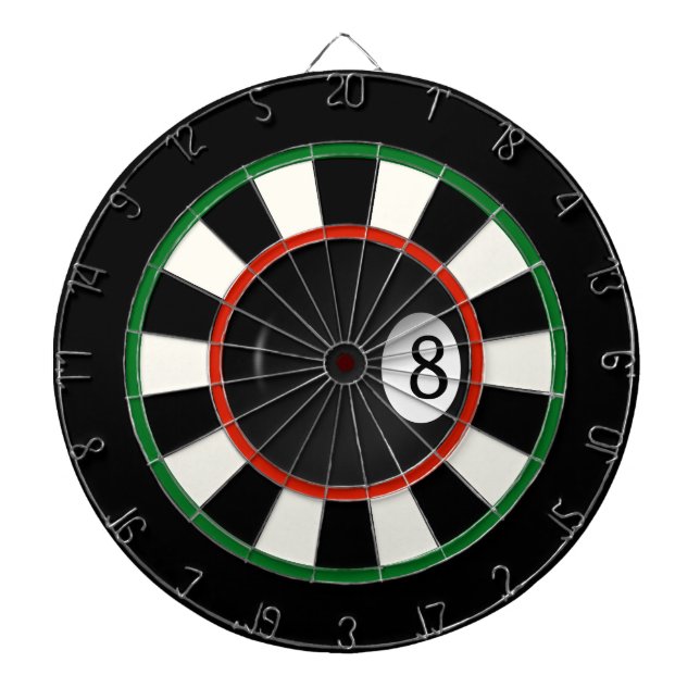 Eight Ball Pool Custom Game Dart Boards (Front)
