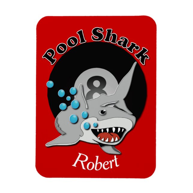 Eight Ball Pool Shark Magnet (Vertical)