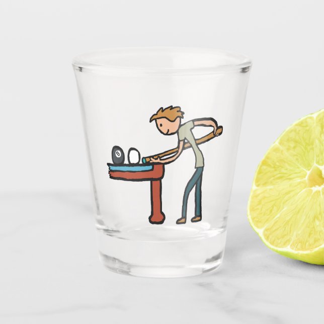 Eight Ball Pool Shot Glass (Front)