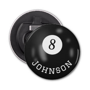 Eight Ball With Custom Name Bottle Opener
