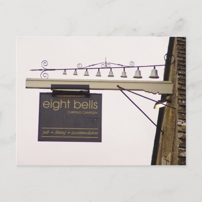 Eight Bells Pub Sign Postcard (Front)