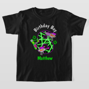 Eight Birthday Boy Laser tag shirt