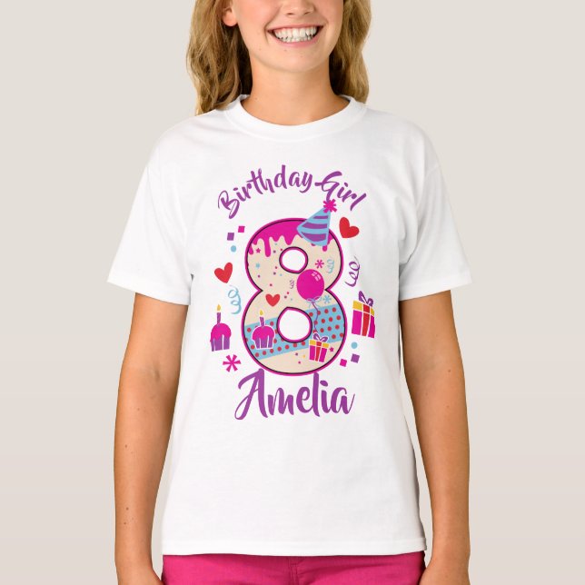 Eight Birthday Sweet 8th T-Shirt (Front)