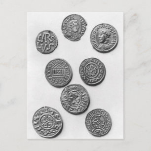 Eight Carolingian coins Postcard