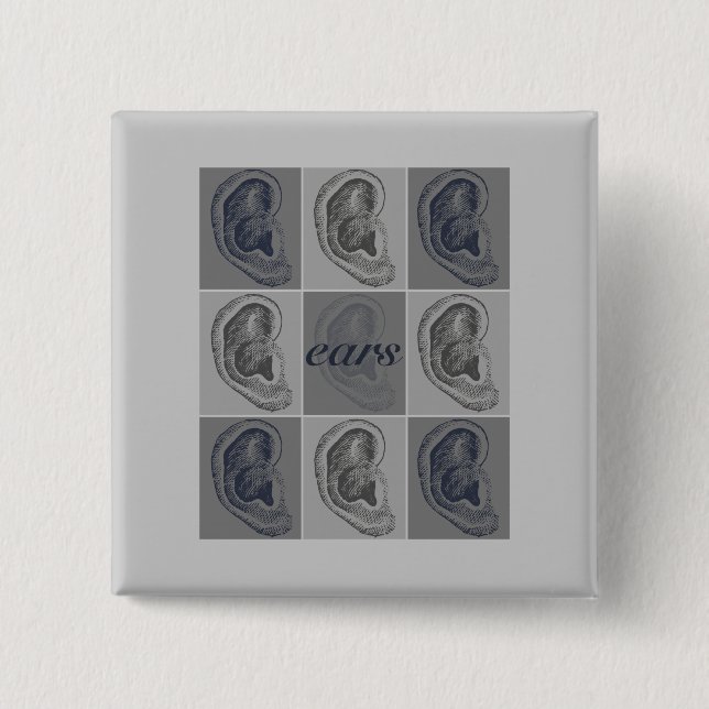 Eight Ears Graphic 15 Cm Square Badge (Front)