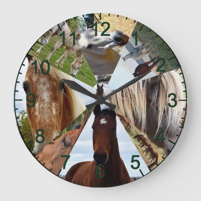 Eight Horse Triangle, Wall Clock (Front)