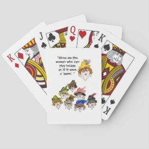 Eight Humourous Bridge Player Ladies  Cards