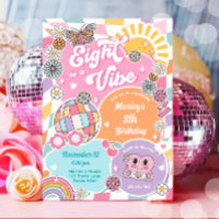Eight is a Vibe Retro Preppy Varsity Birthday