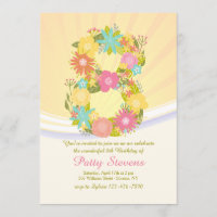 Eight Is A Wonderful Birthday Invitation