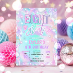 Eight Is Great Neon Glow 8th Birthday Party Invitation<br><div class="desc">Eight Is Great Neon Glow 8th Birthday Party Invitation</div>