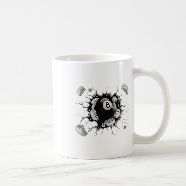 Eight Ll Chest Explosion 8 Ll Billiards  Coffee Mug (Right)