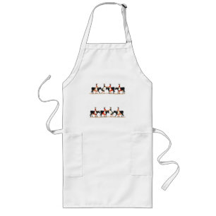 Eight Maids A Milking Cut-Out Stencil-Style 3 Long Apron